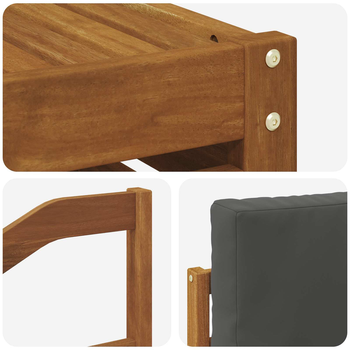Set vanjskih sofa 10 kom. Prirodna i antracit