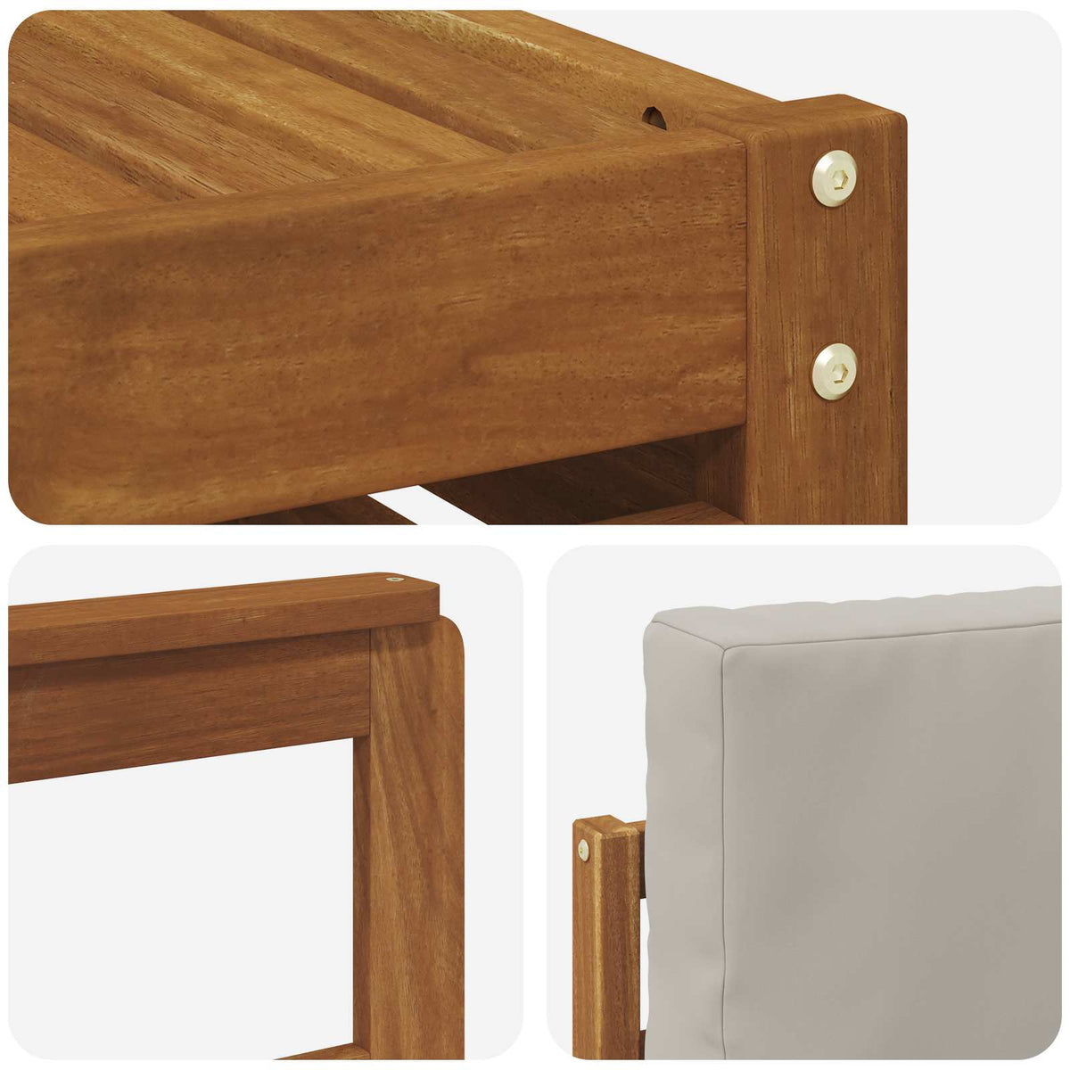 Set vanjskih sofa 11 kom. Prirodna i svijetlo siva