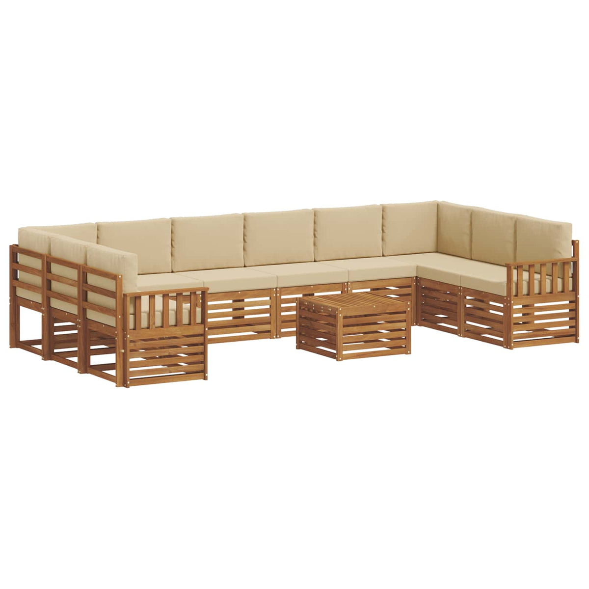 Set vanjskih sofa 11 kom. Prirodna i bež