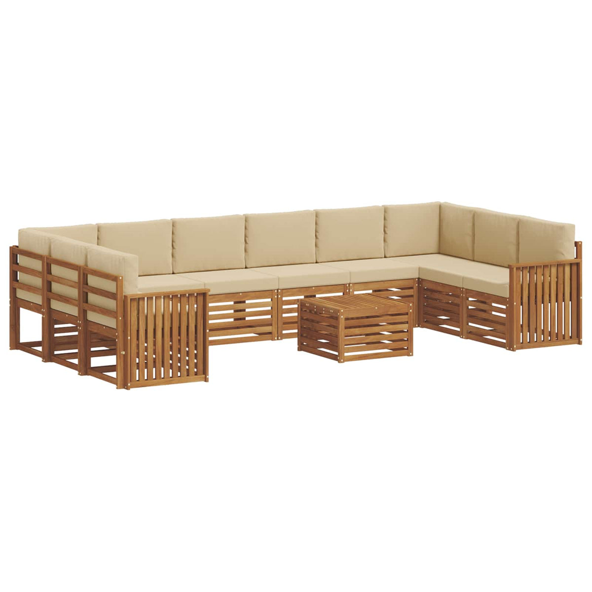 Set vanjskih sofa 11 kom. Prirodna i bež