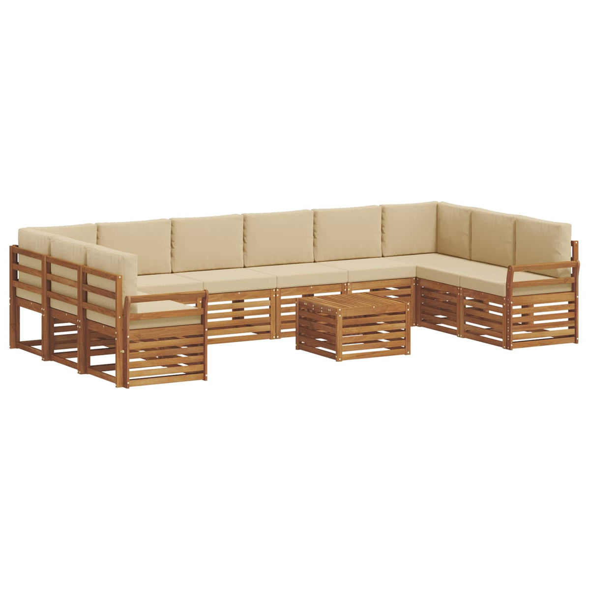 Set vanjskih sofa 11 kom. Prirodna i bež