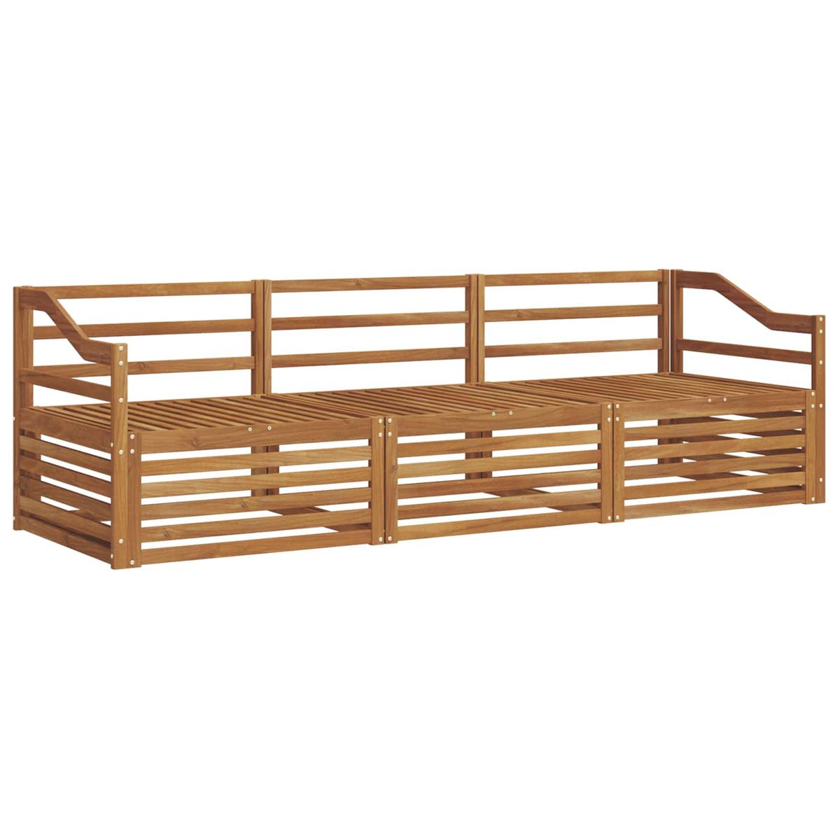 Set vanjskih sofa 3 kom. Prirodna Čvrsto drvo akacije