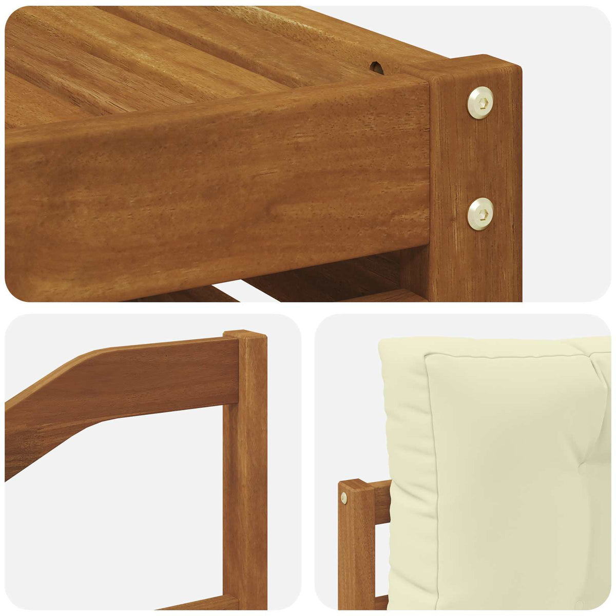 Set vanjskih sofa 7 kom. Prirodna i krem