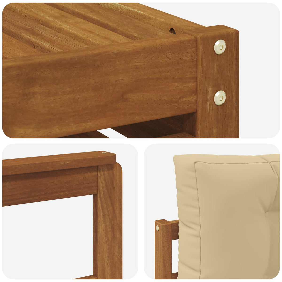 Set vanjskih sofa 7 pcs Prirodna i bež