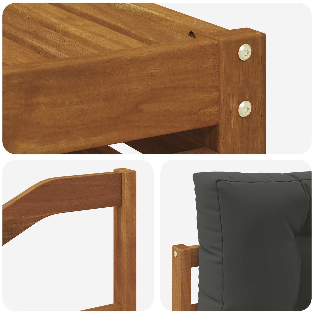 Set vanjskih sofa 7 kom. Prirodna i antracit