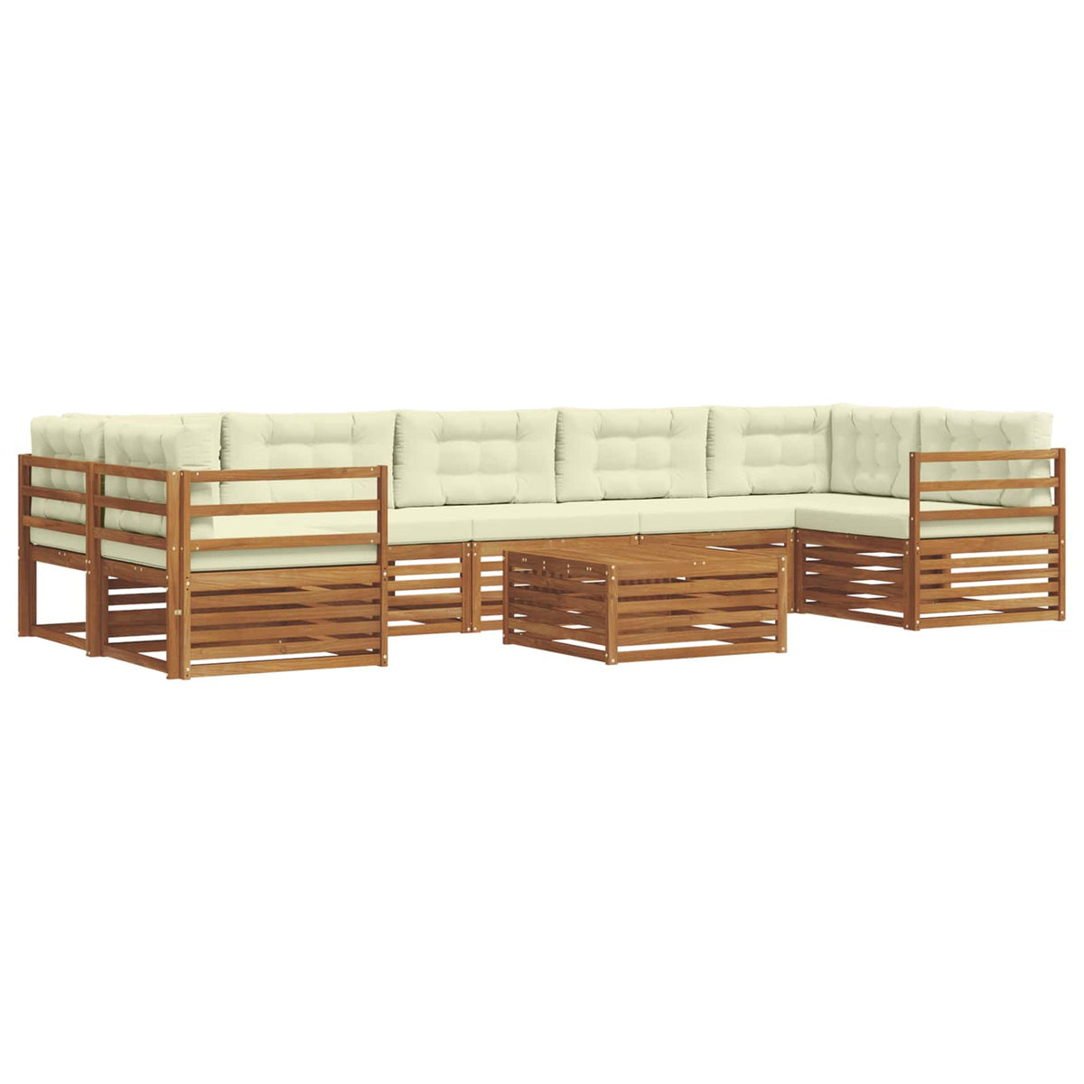 Set vanjskih sofa 8 kom. Prirodna i krem