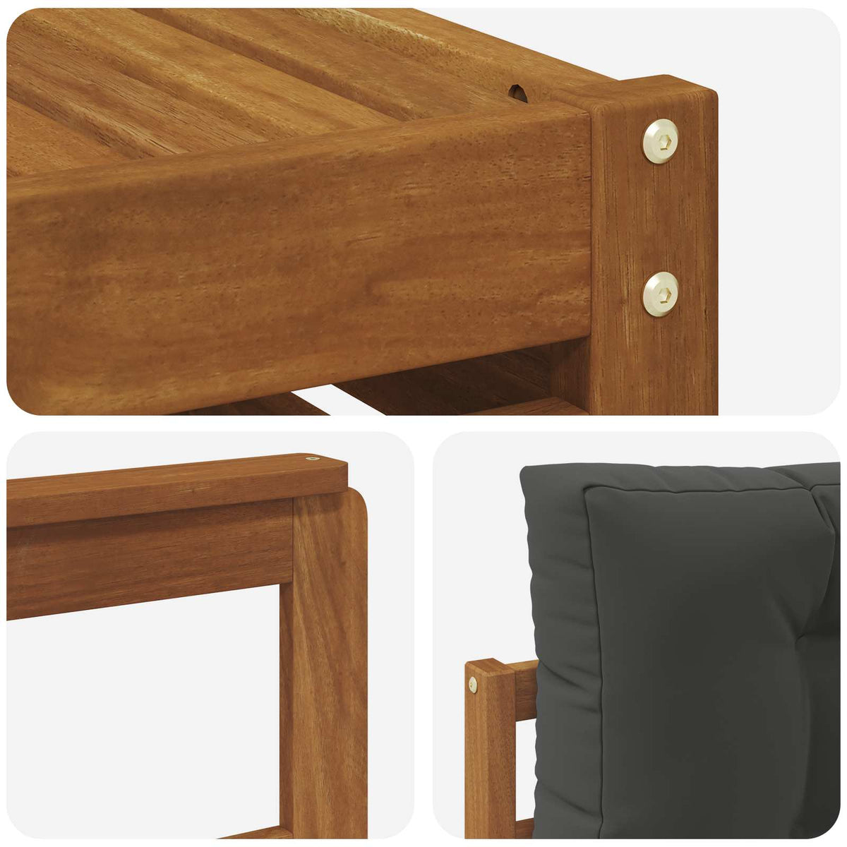 Set vanjskih sofa 8 kom. Prirodna i antracit