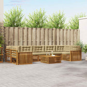 Set vanjskih sofa 8 kom. Prirodna i bež