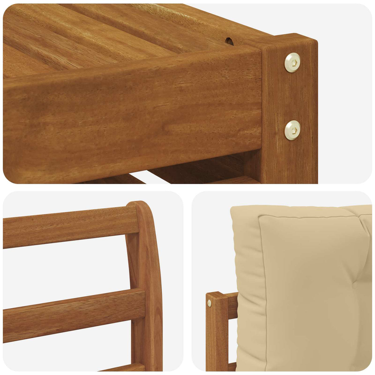 Set vanjskih sofa 8 kom. Prirodna i bež