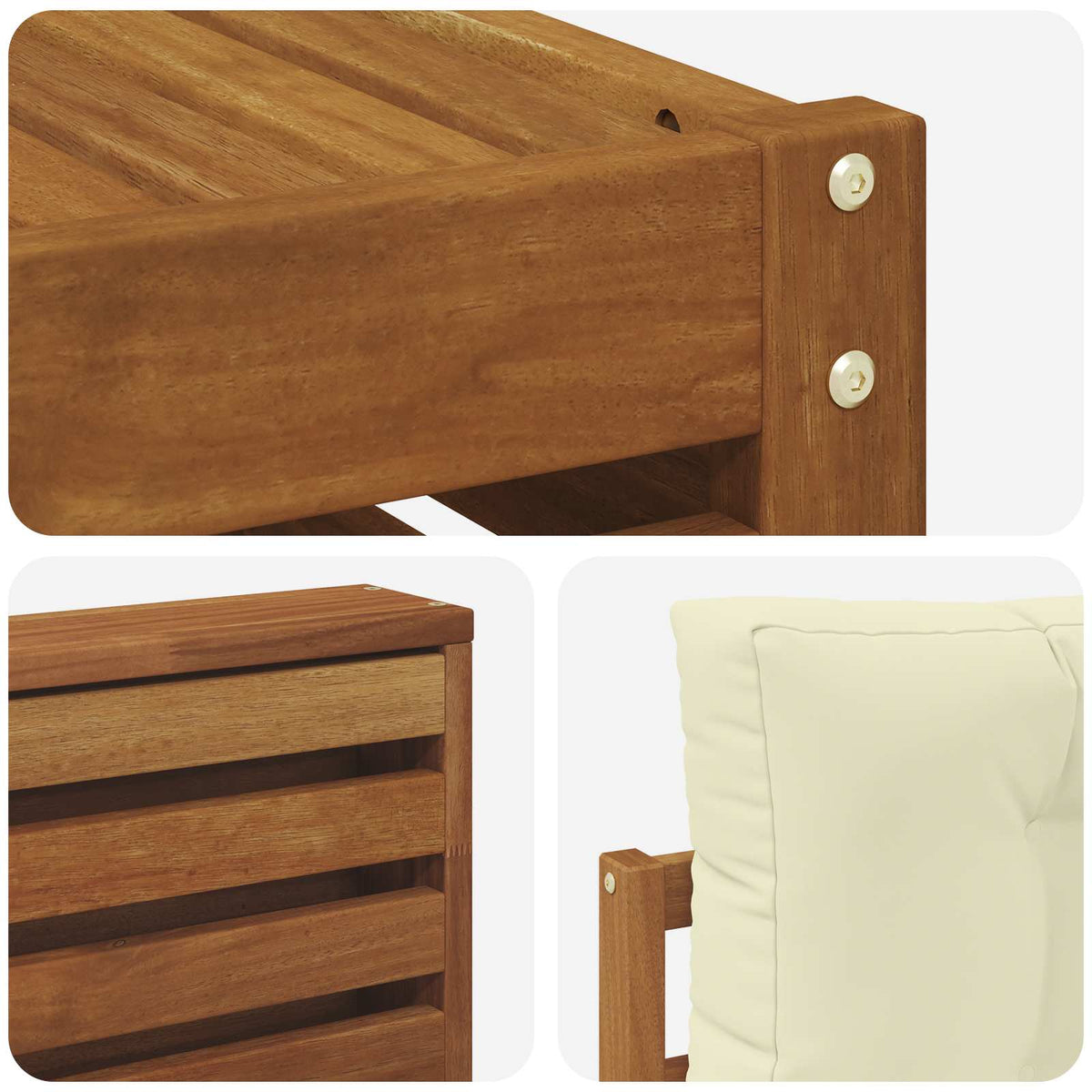 Set vanjskih sofa 8 kom. Prirodna i krem