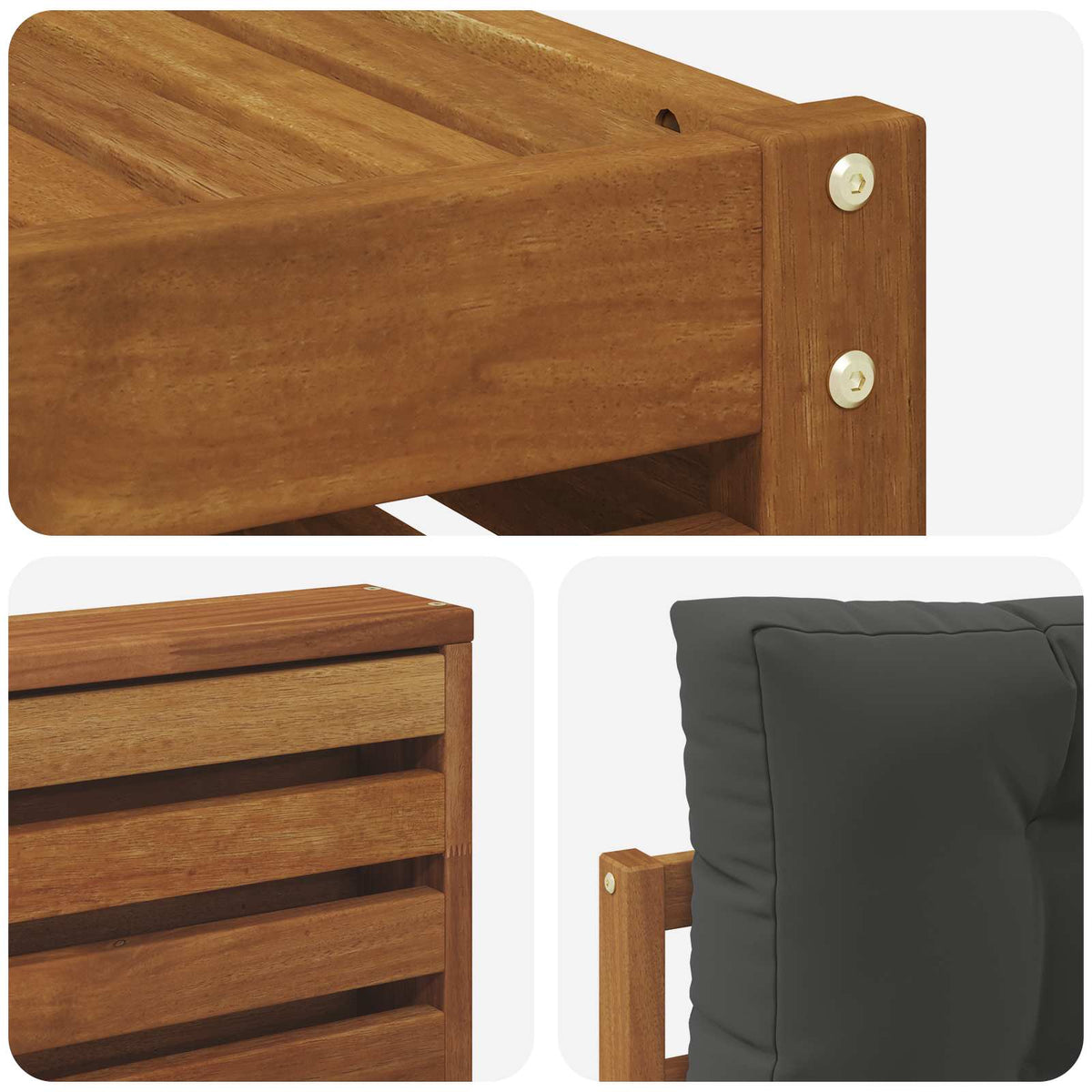 Set vanjskih sofa 8 kom. Prirodna i antracit