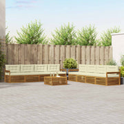 Set vanjskih sofa 9 kom. Prirodna i krem 79 x 79 x 37 cm