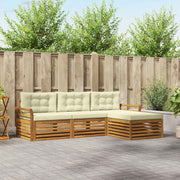 Set vanjskih sofa Prirodna i krem 254 x 162,5 x 73 cm