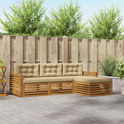 Set vanjskih sofa Prirodna i bež 257,5 x 162,5 x 73 cm