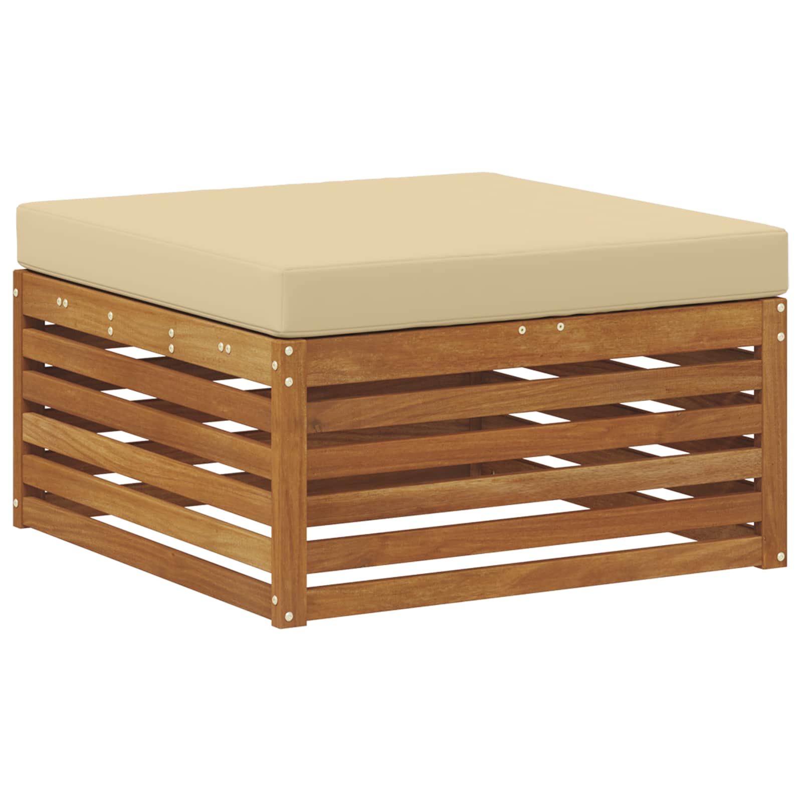 Set vanjskih sofa Prirodna i bež 257,5 x 162,5 x 73 cm