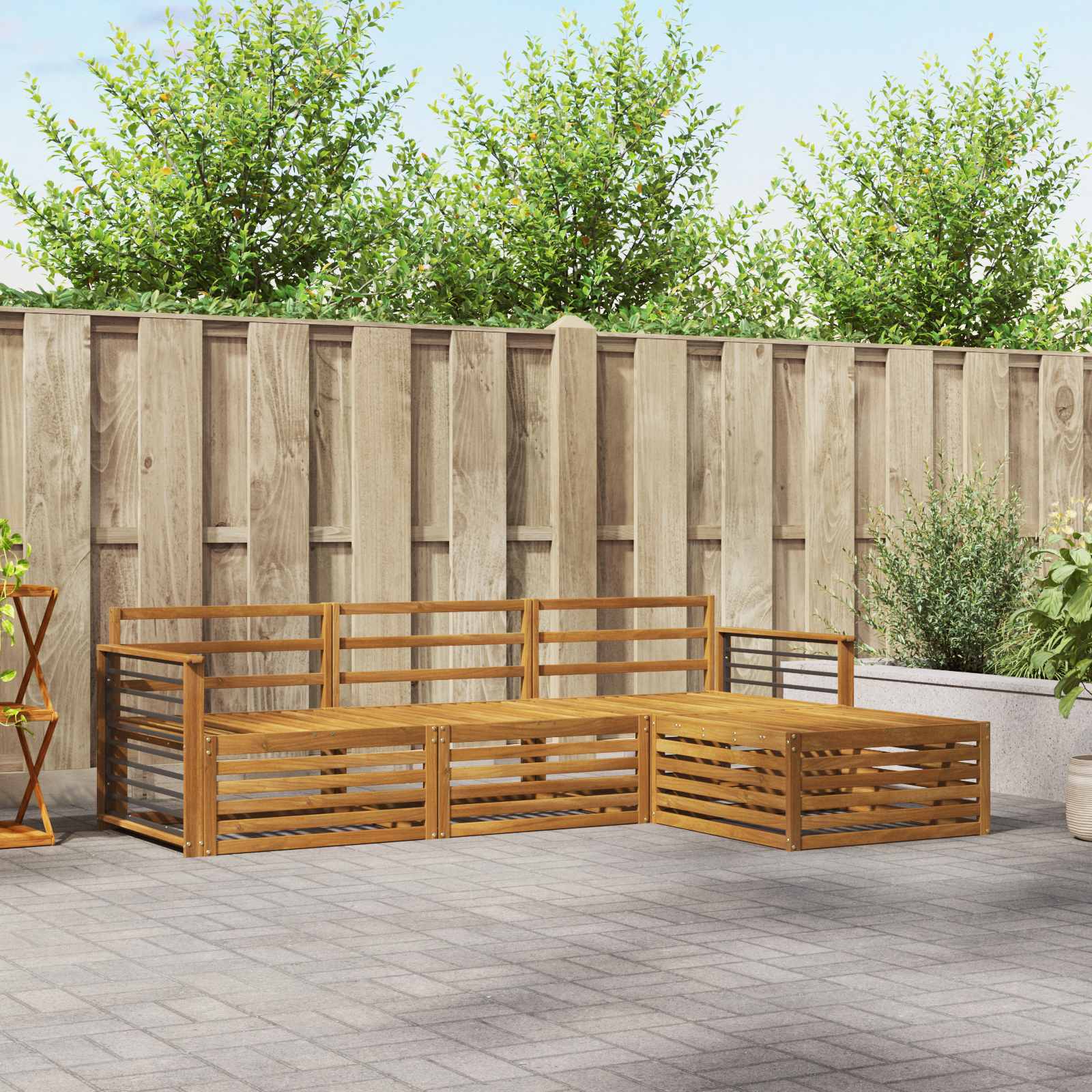 Set vanjskih sofa Prirodna 249,5 x 162,5 x 73 cm