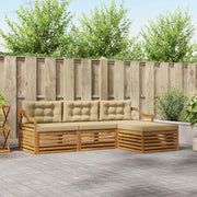 Set vanjskih sofa Prirodna i bež 245,5 x 162,5 x 73 cm