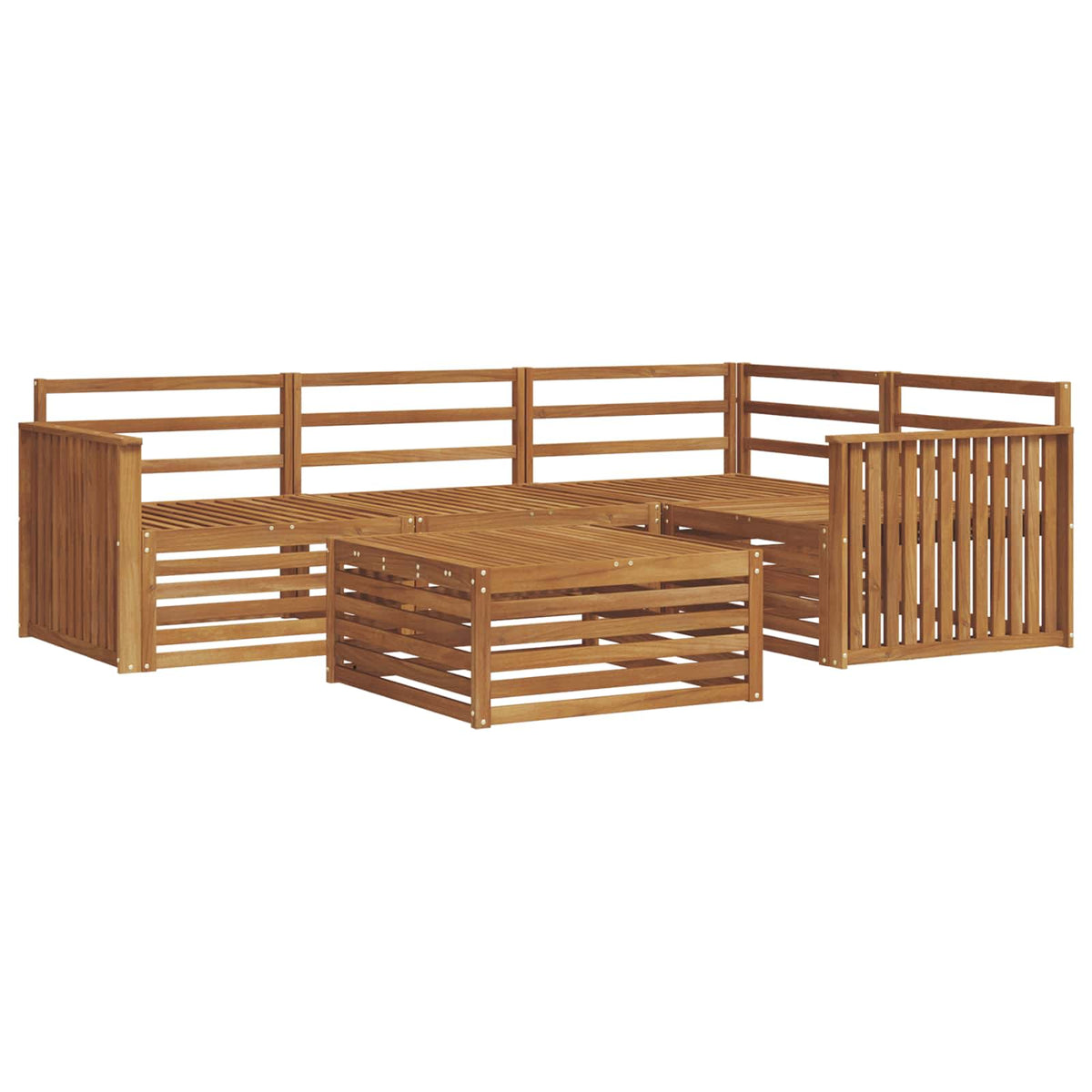 Set vanjskih sofa 5 kom. Prirodna Čvrsto drvo akacije