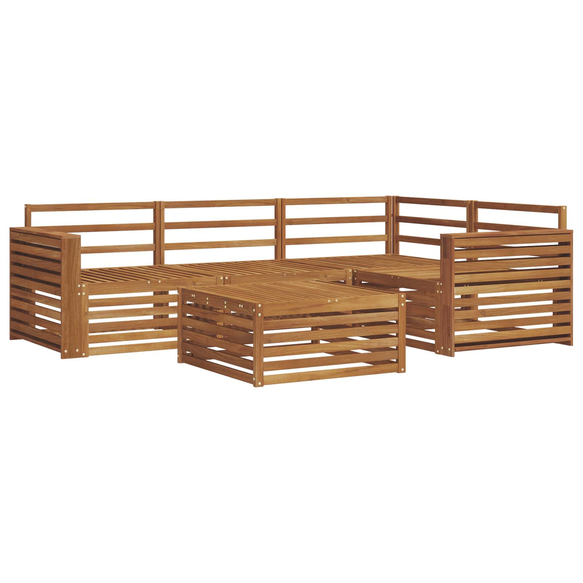 Set vanjskih sofa 5 kom. Prirodna Čvrsto drvo akacije