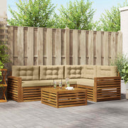 Set vanjskih sofa 5 kom. Prirodna i bež