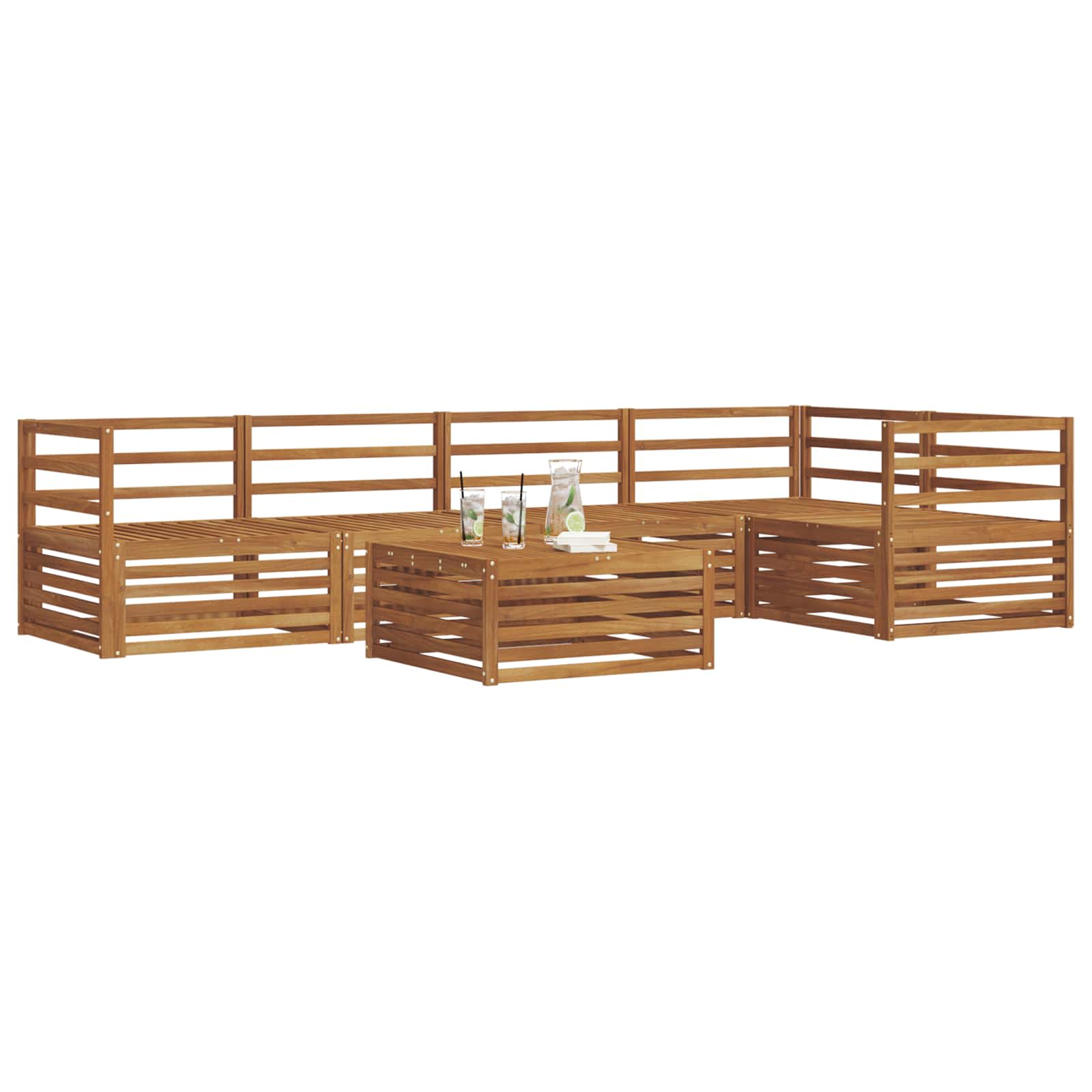 Set vanjskih sofa 6 pcs Prirodna