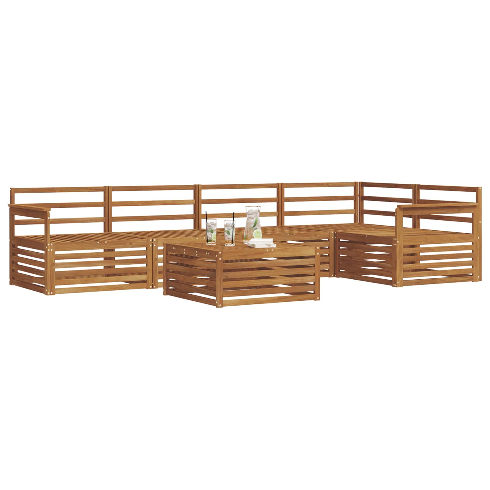 Set vanjskih sofa 6 pcs Prirodna