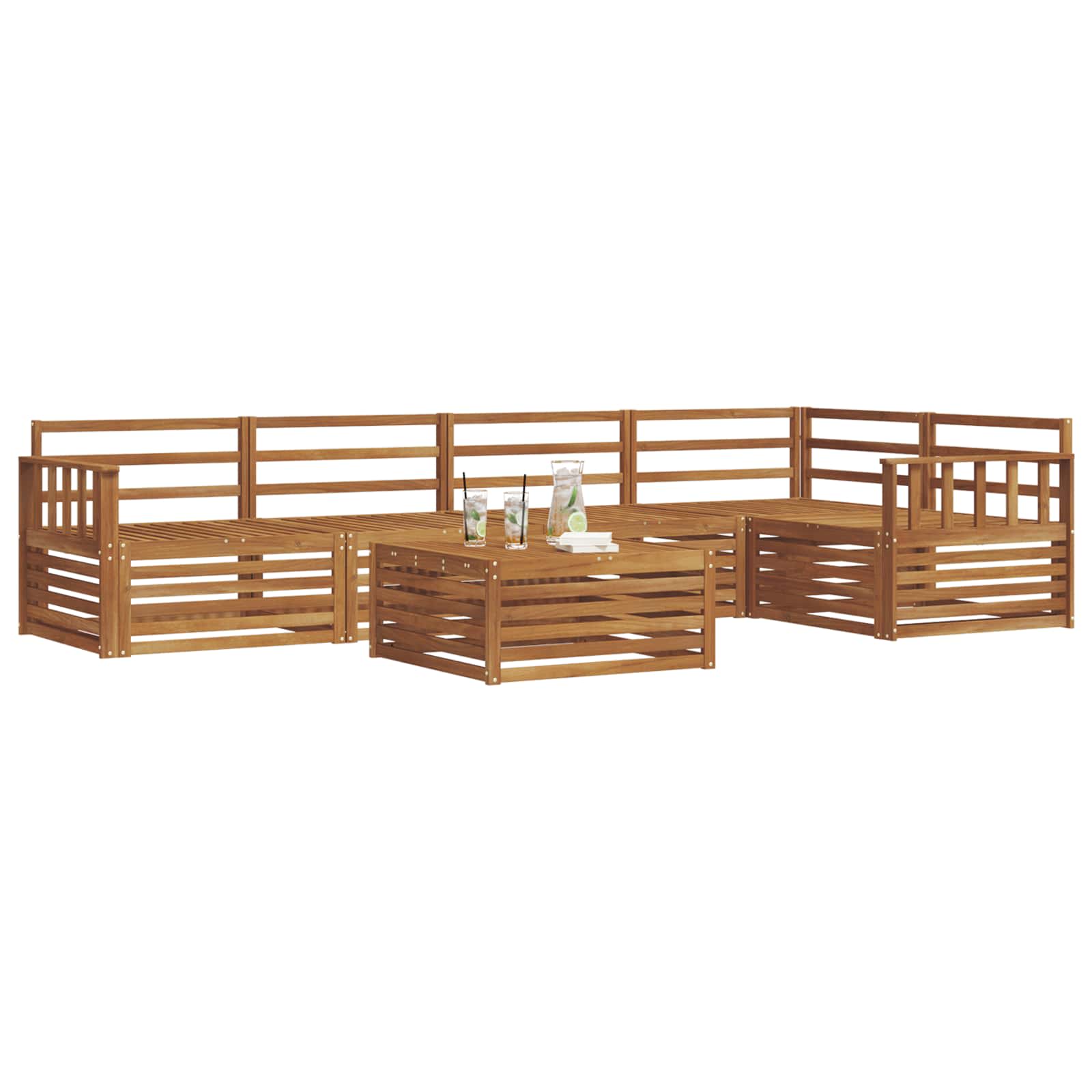 Set vanjskih sofa 6 pcs Prirodna