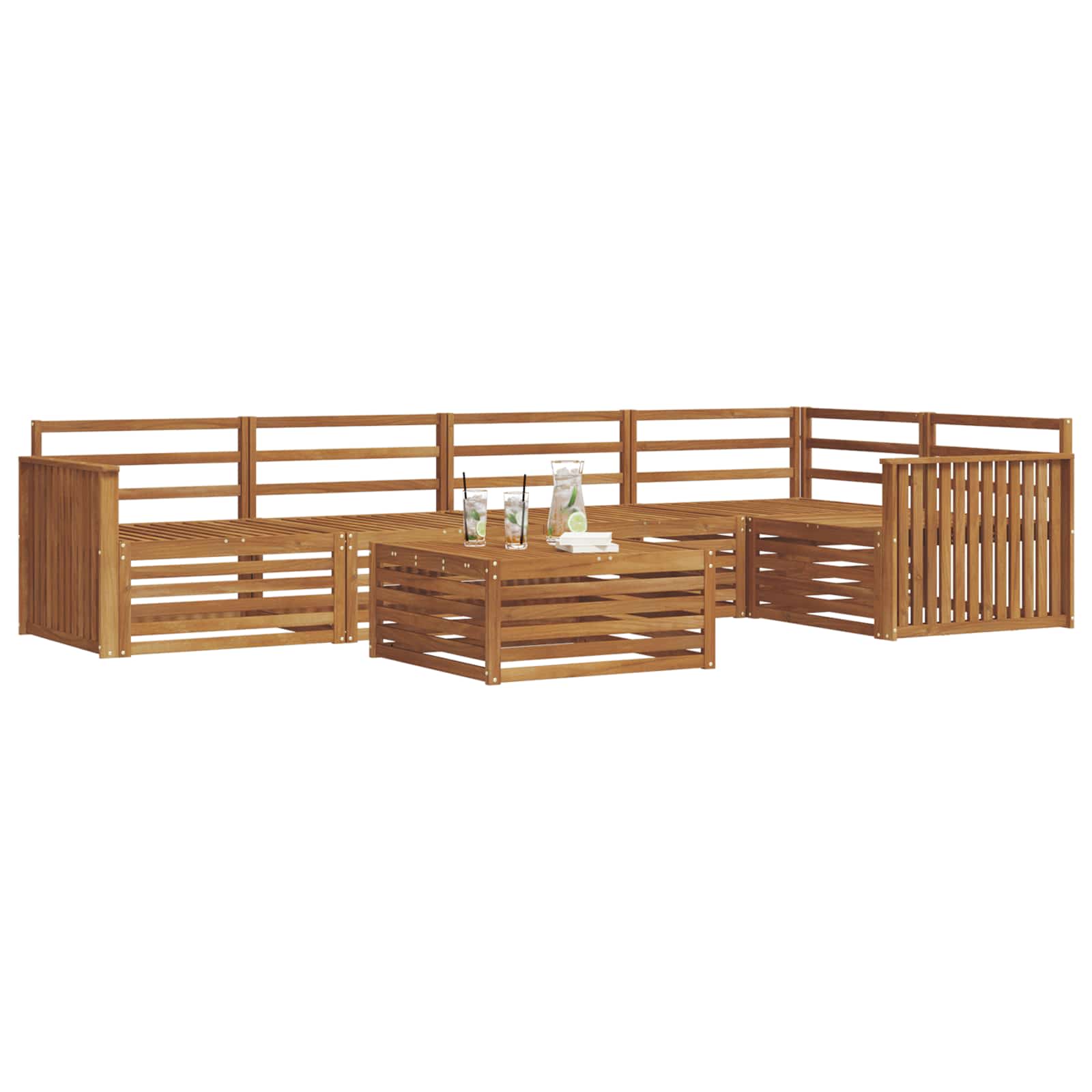 Set vanjskih sofa 6 pcs Prirodna