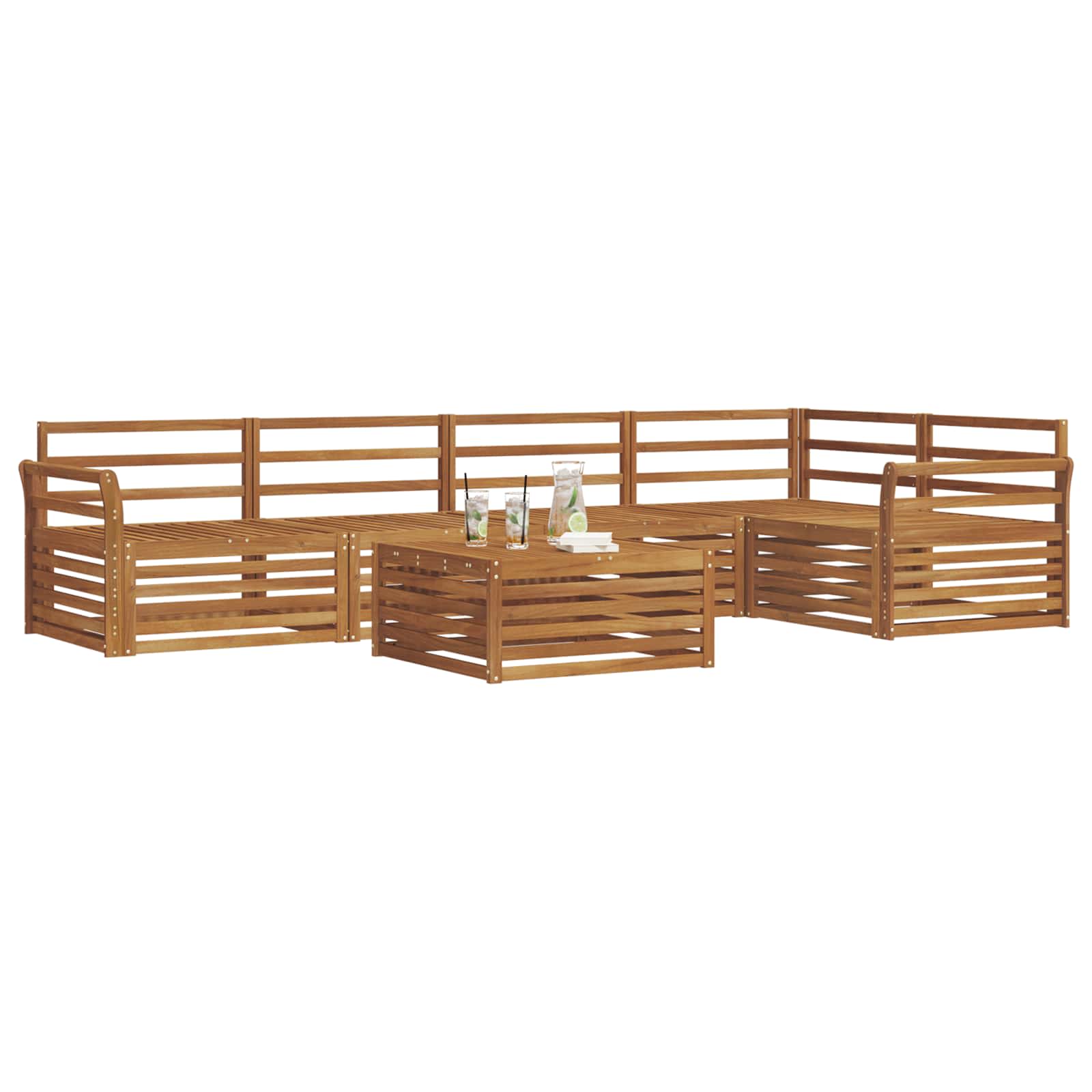 Set vanjskih sofa 6 pcs Prirodna