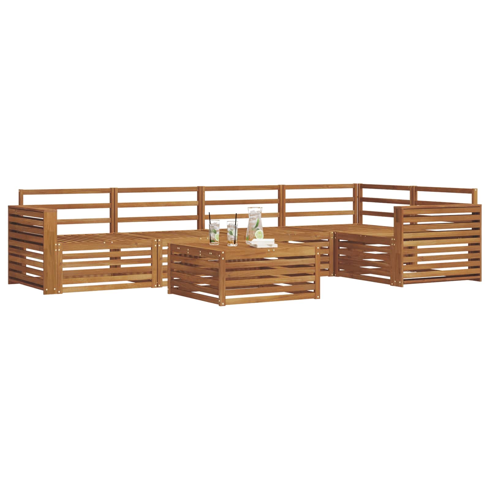 Set vanjskih sofa 6 pcs Prirodna