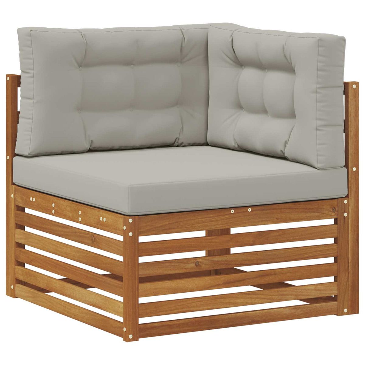 Set vanjskih sofa 6 kom. Prirodna i svijetlo siva