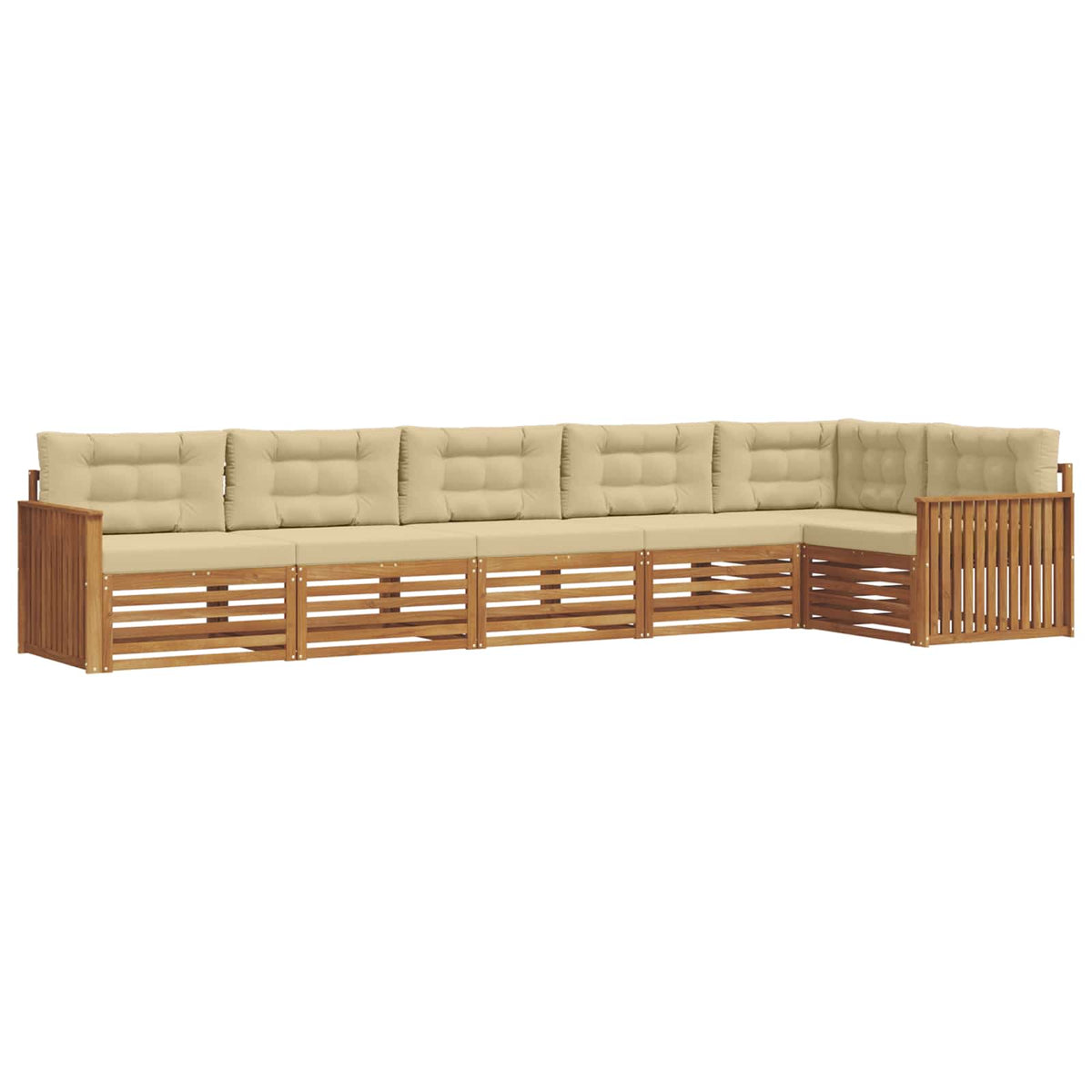 Set vanjskih sofa 6 kom. Prirodna i bež