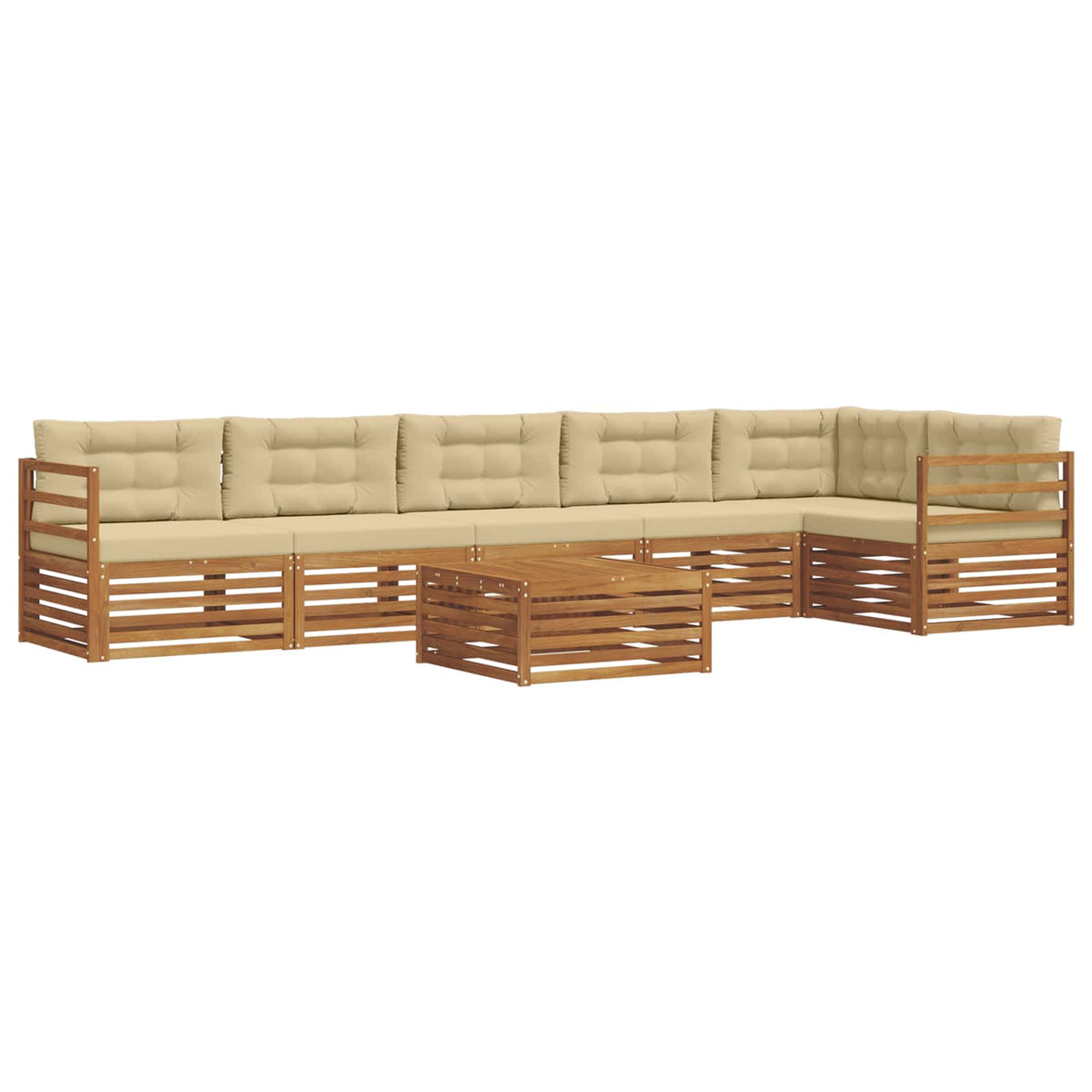 Set vanjskih sofa 7 kom. Prirodna i bež