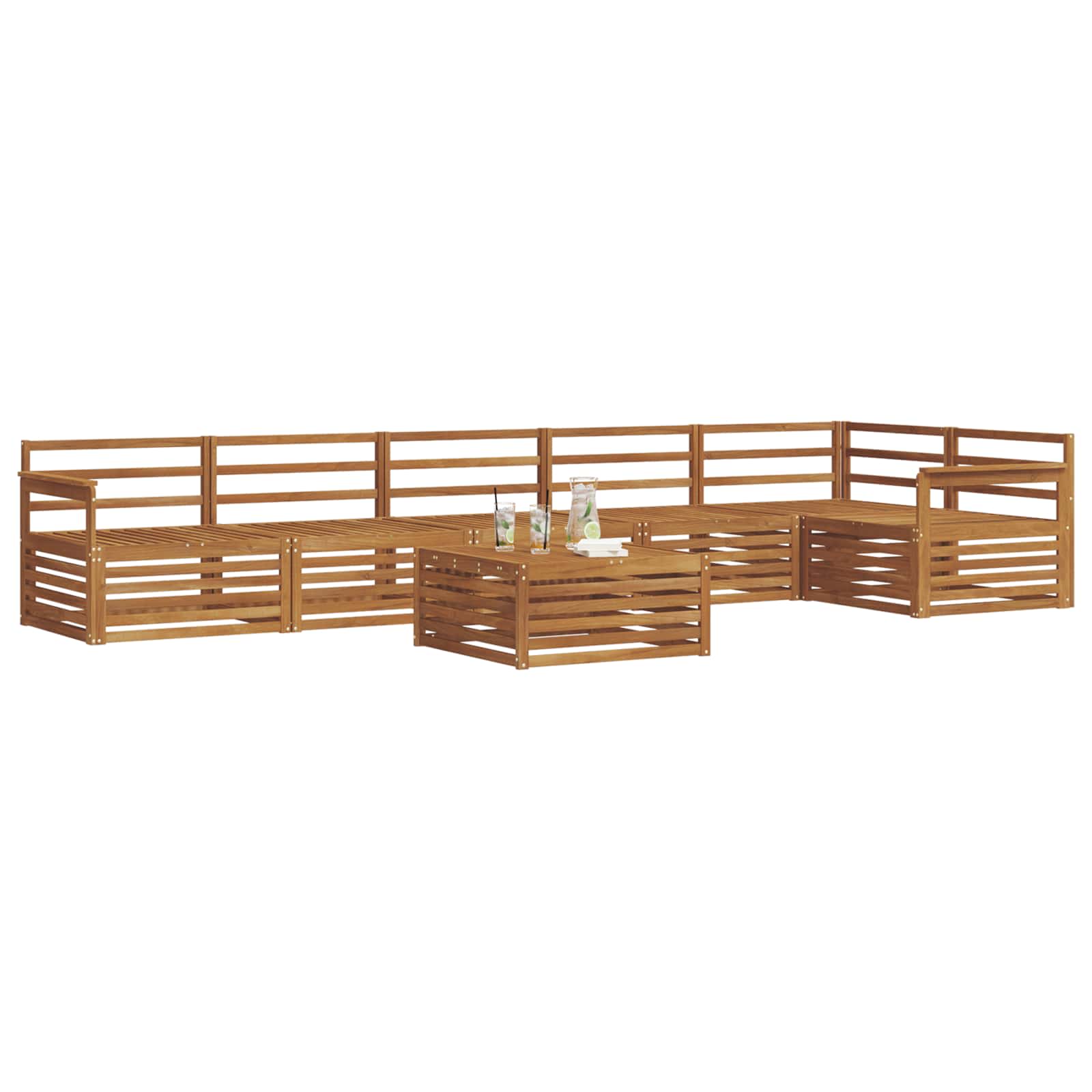 Set vanjskih sofa 7 pcs Prirodna