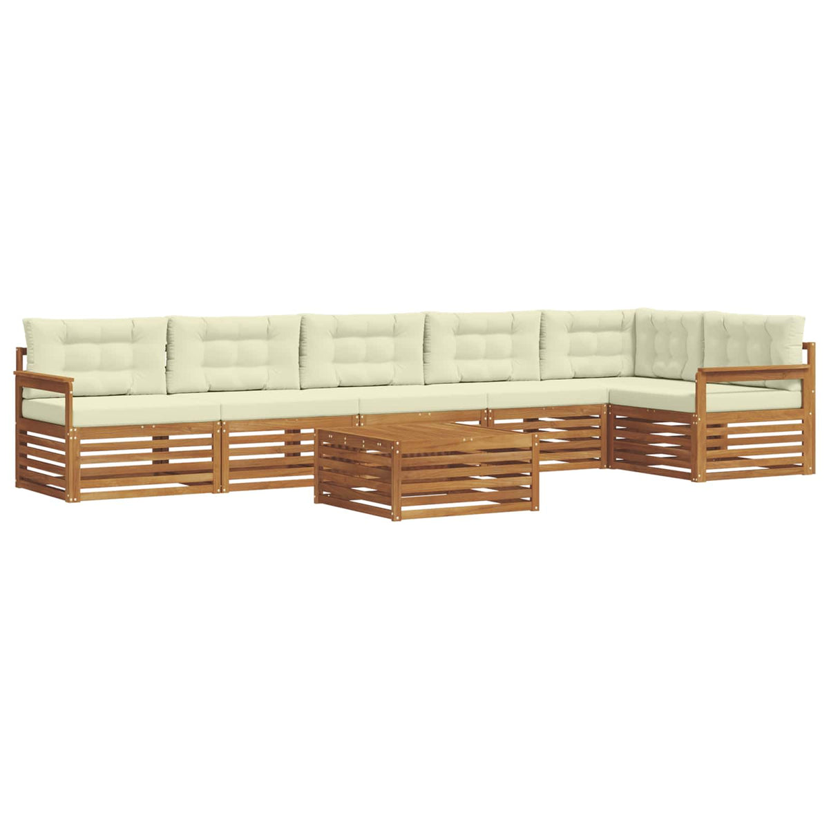 Set vanjskih sofa 7 kom. Prirodna i krem