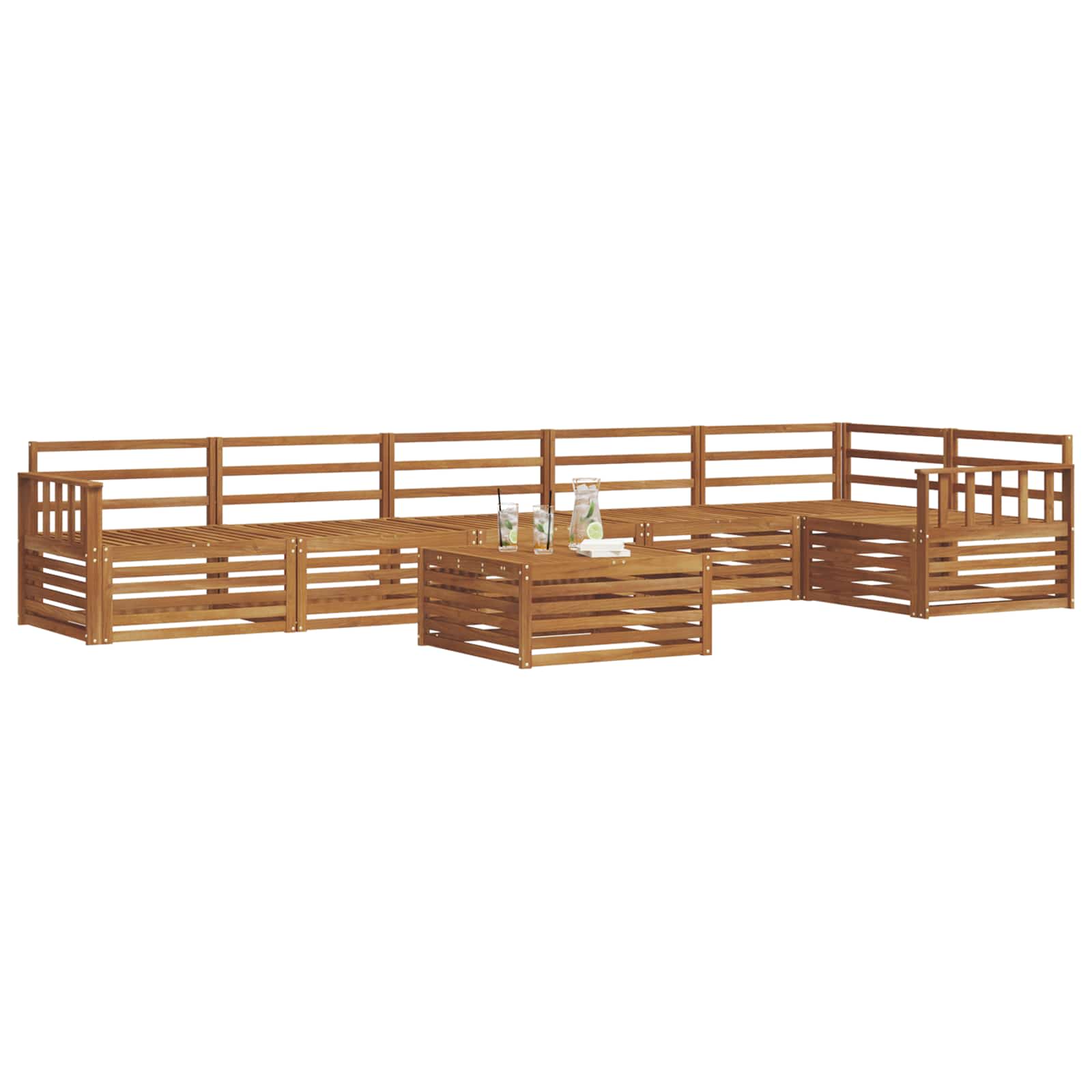 Set vanjskih sofa 7 pcs Prirodna