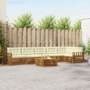 Set vanjskih sofa 7 kom. Prirodna i krem
