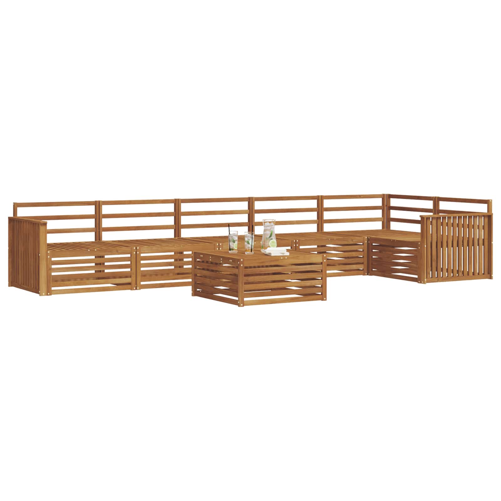 Set vanjskih sofa 7 pcs Prirodna