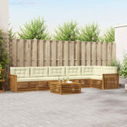 Set vanjskih sofa 7 kom. Prirodna i krem