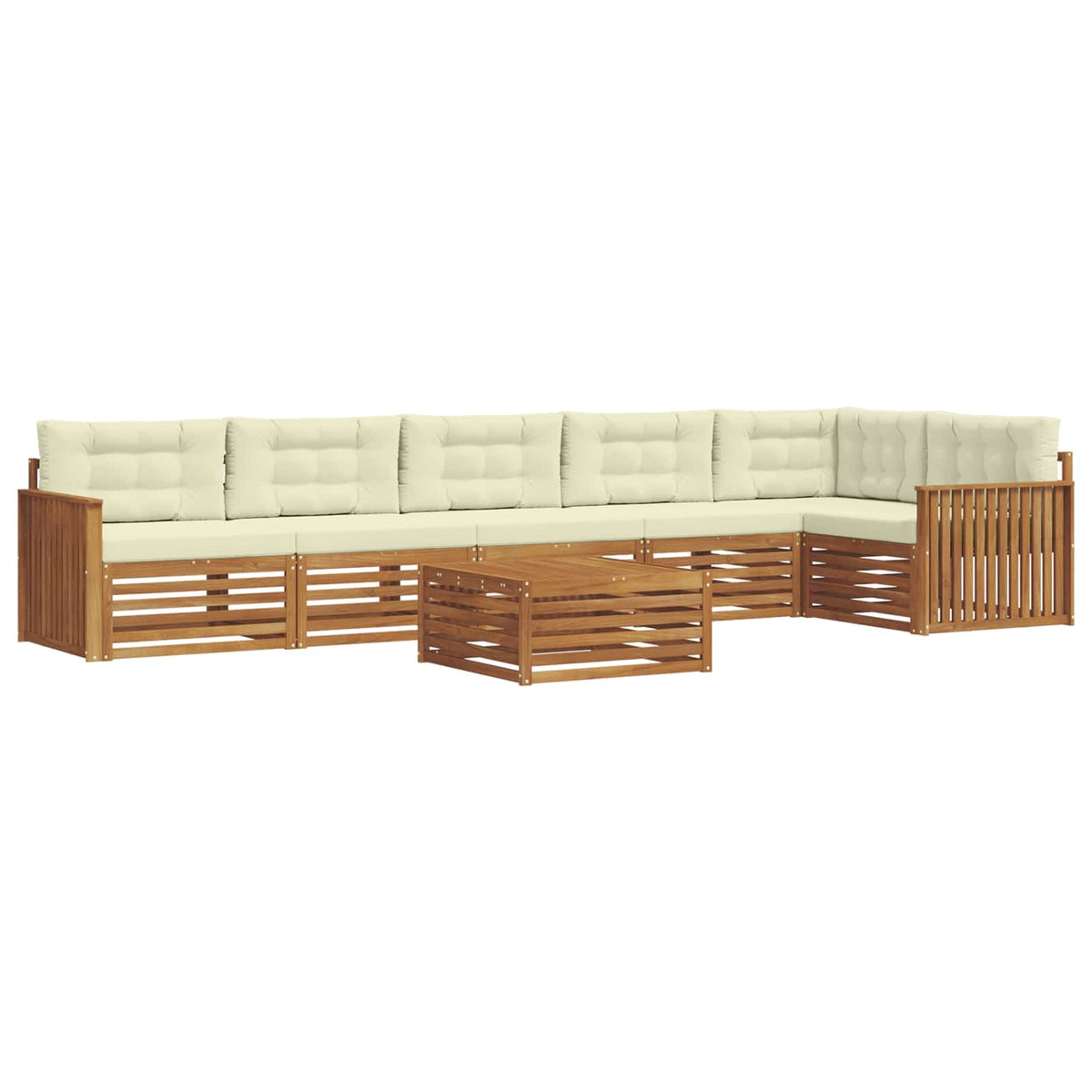 Set vanjskih sofa 7 kom. Prirodna i krem