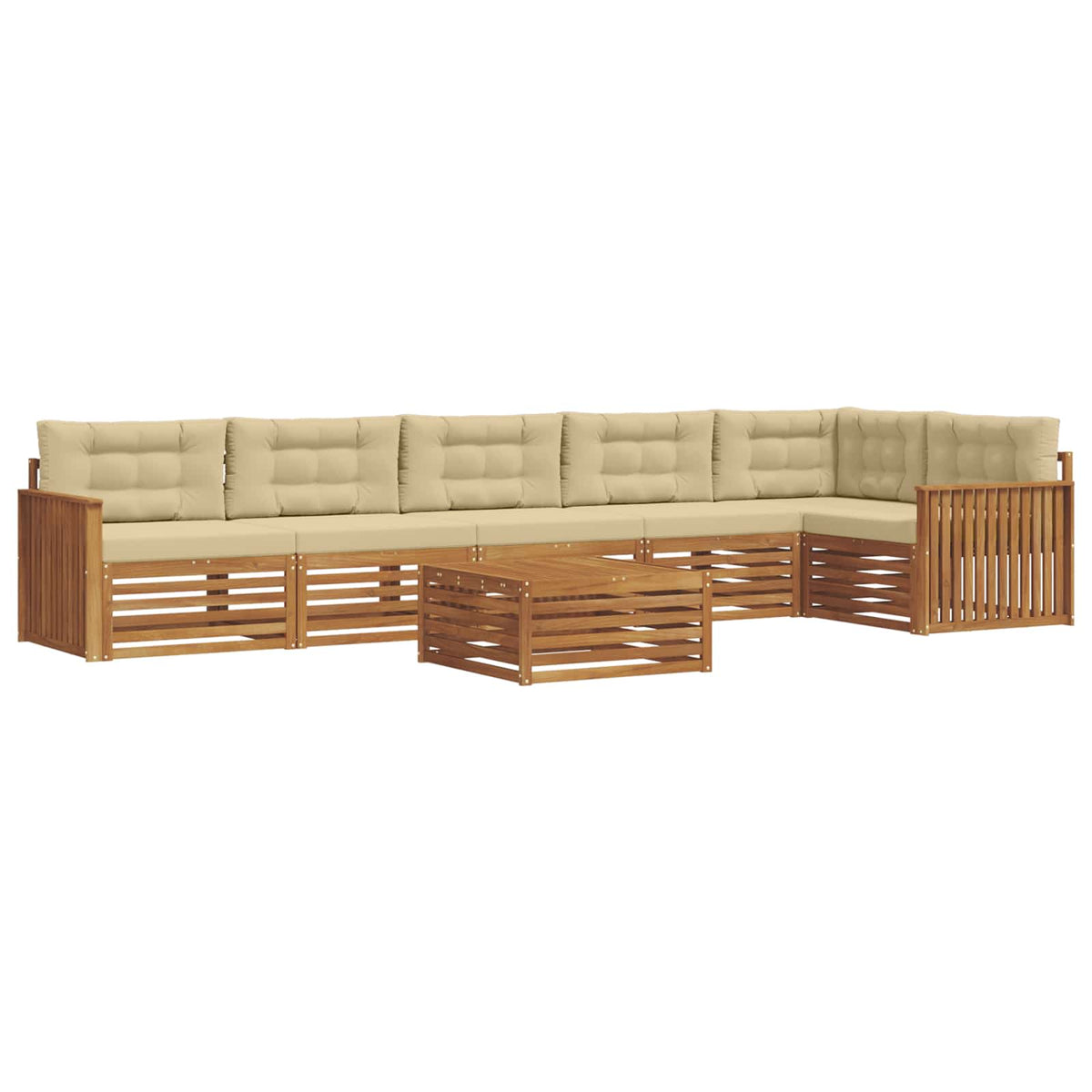 Set vanjskih sofa 7 kom. Prirodna i bež