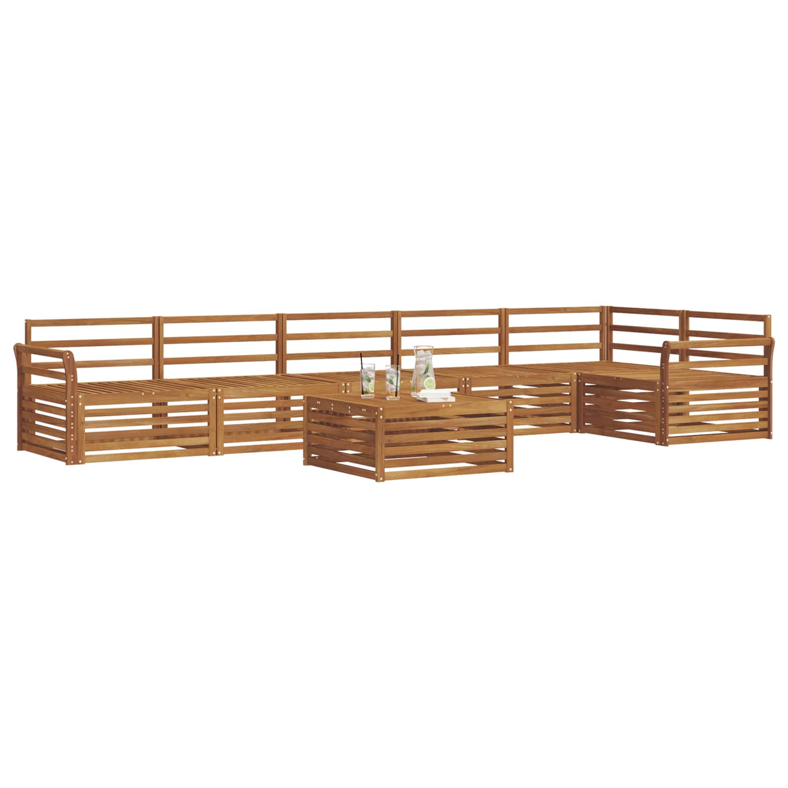 Set vanjskih sofa 7 pcs Prirodna