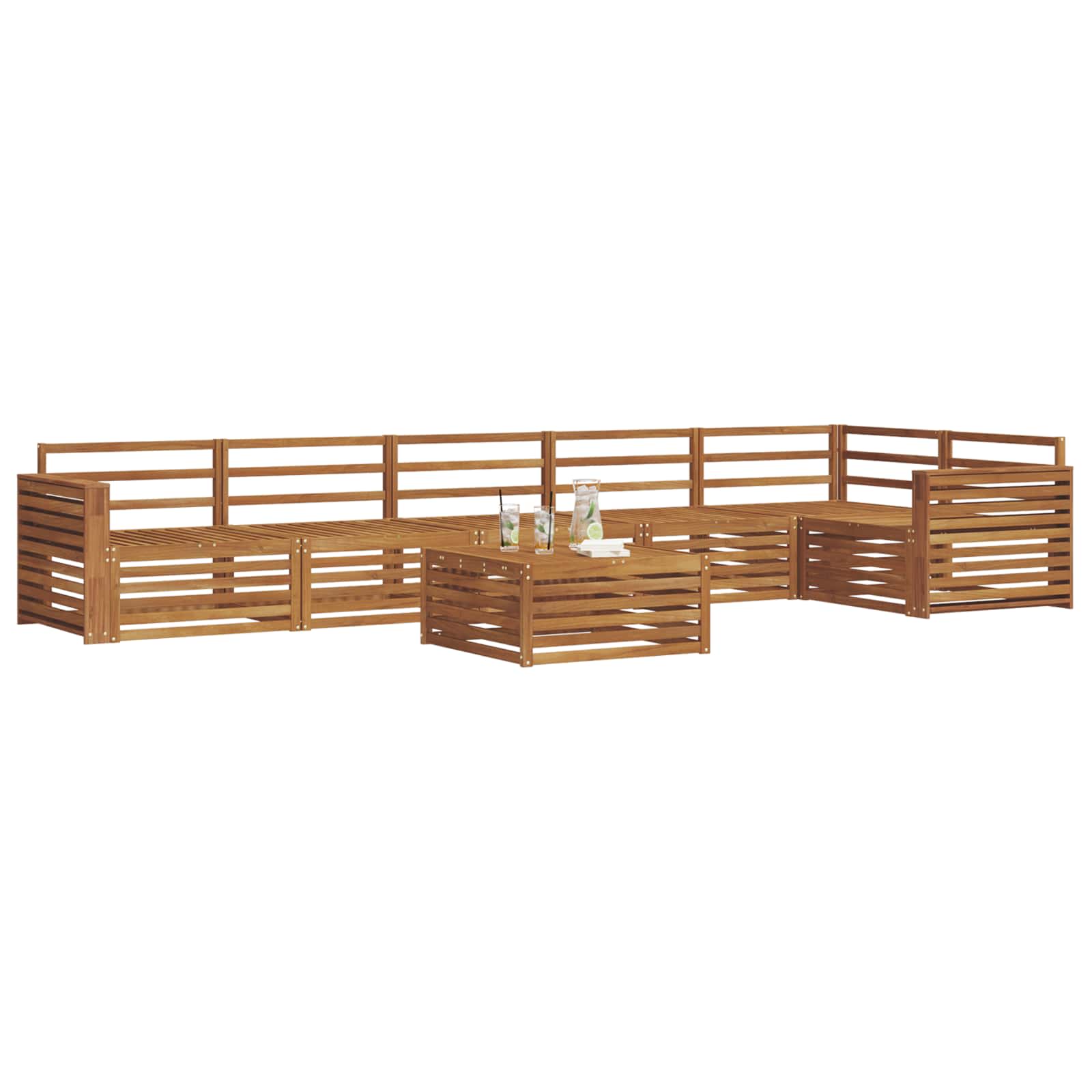 Set vanjskih sofa 7 pcs Prirodna