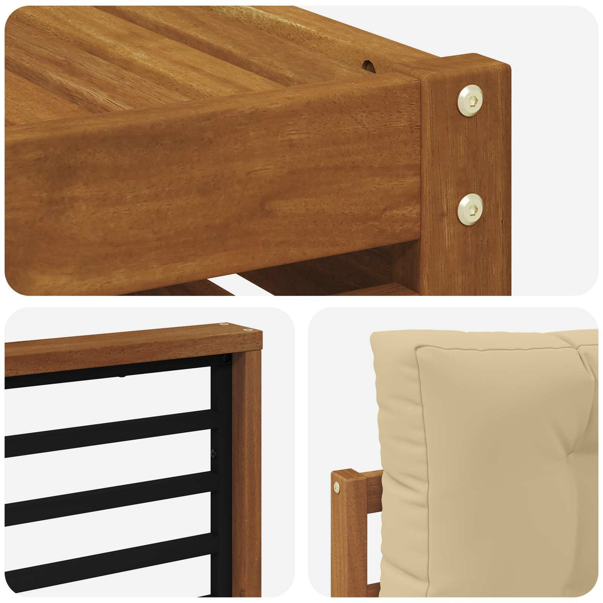 Set vanjskih sofa 7 kom. Prirodna i bež