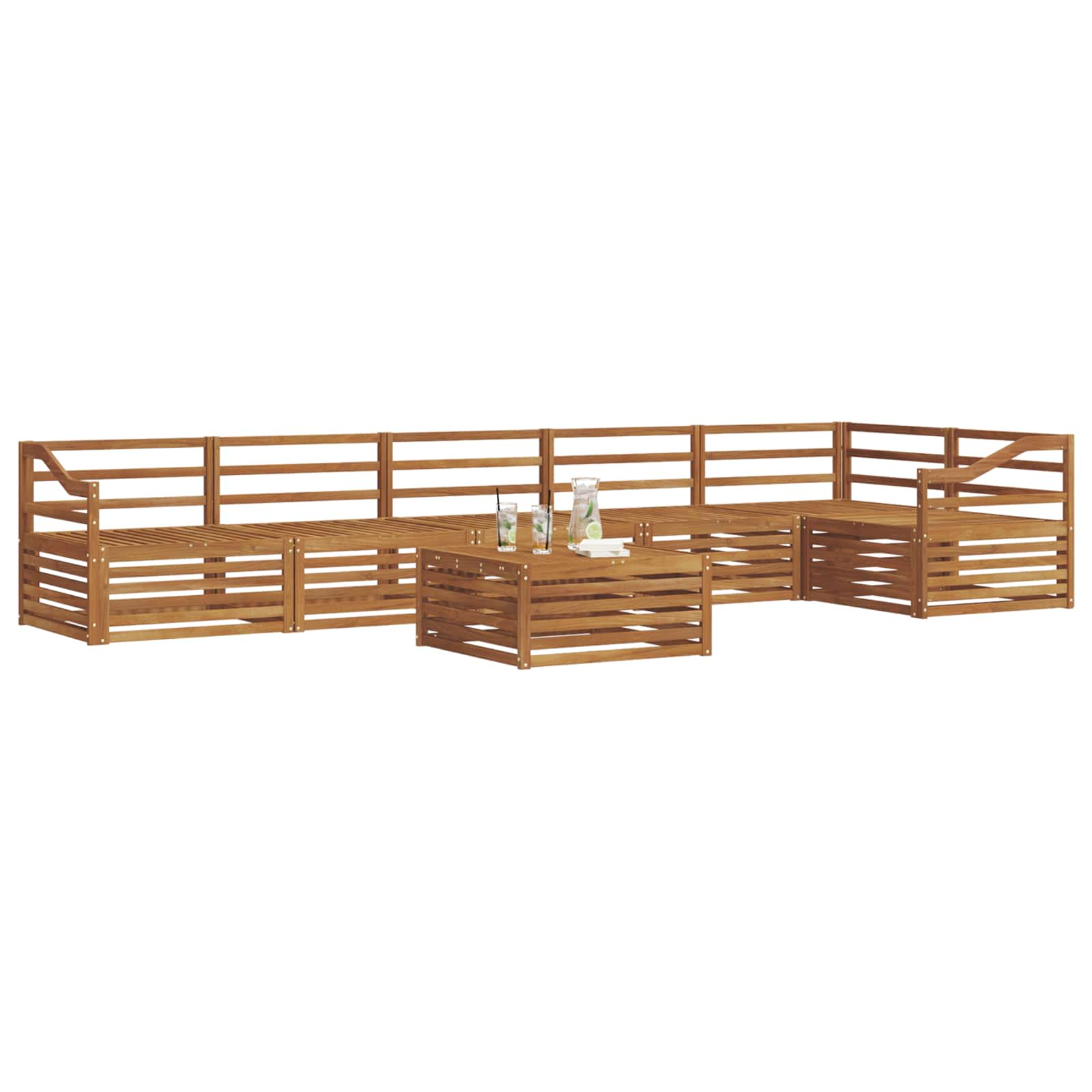 Set vanjskih sofa 7 pcs Prirodna