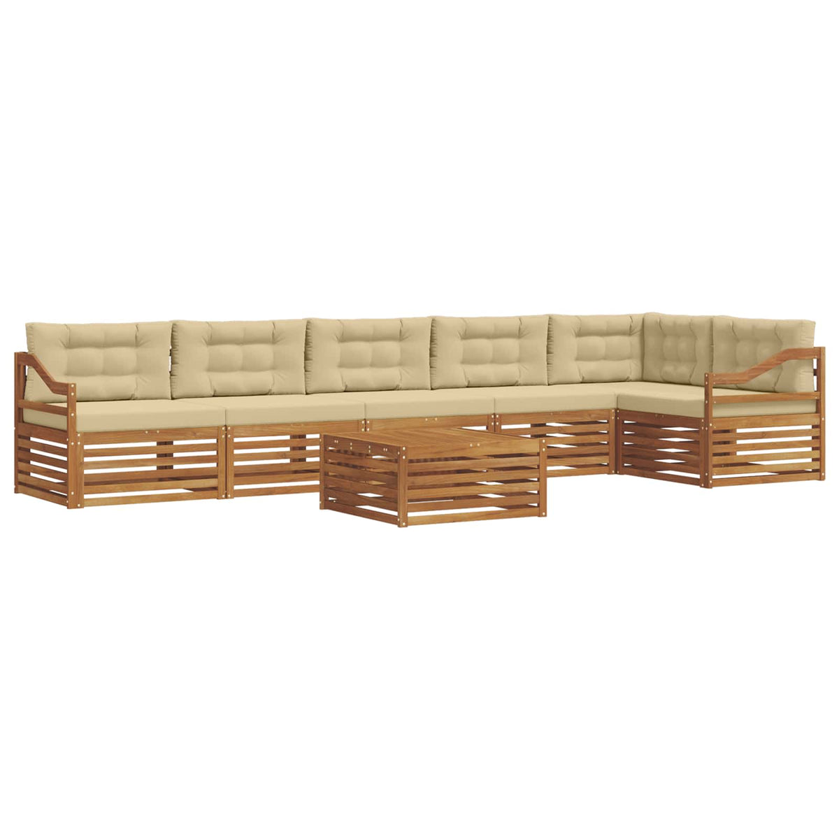 Set vanjskih sofa 7 kom. Prirodna i bež