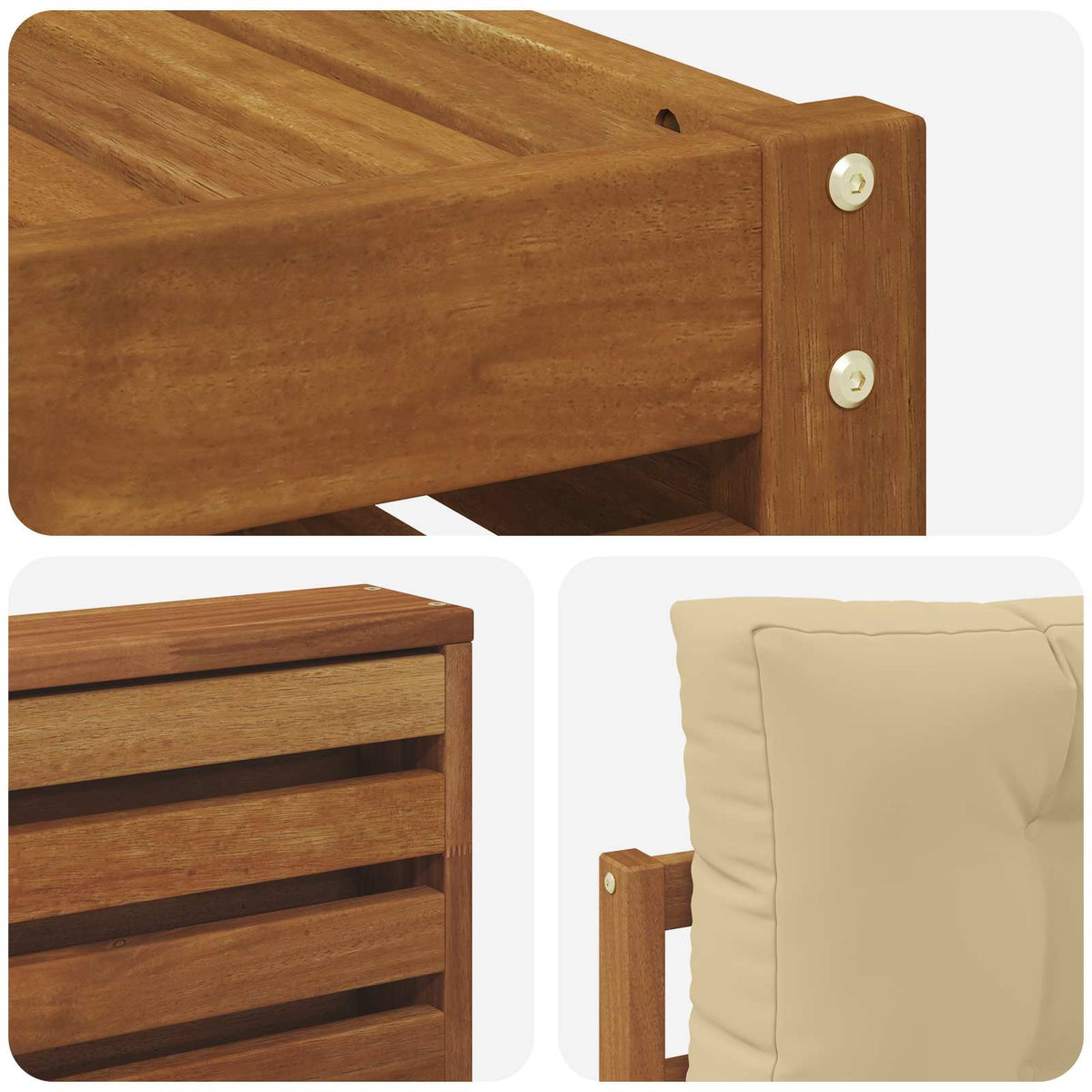 Set vanjskih sofa 9 kom. Prirodna i bež