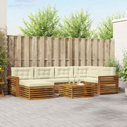 Set vanjskih sofa 7 kom. Prirodna i krem