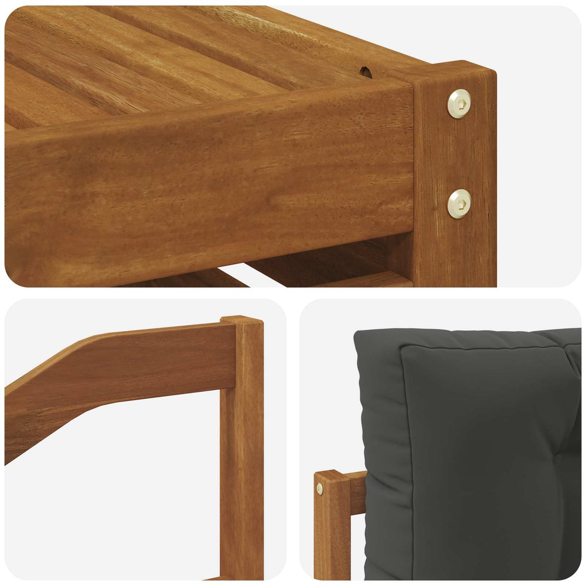Set vanjskih sofa 7 kom. Prirodna i antracit