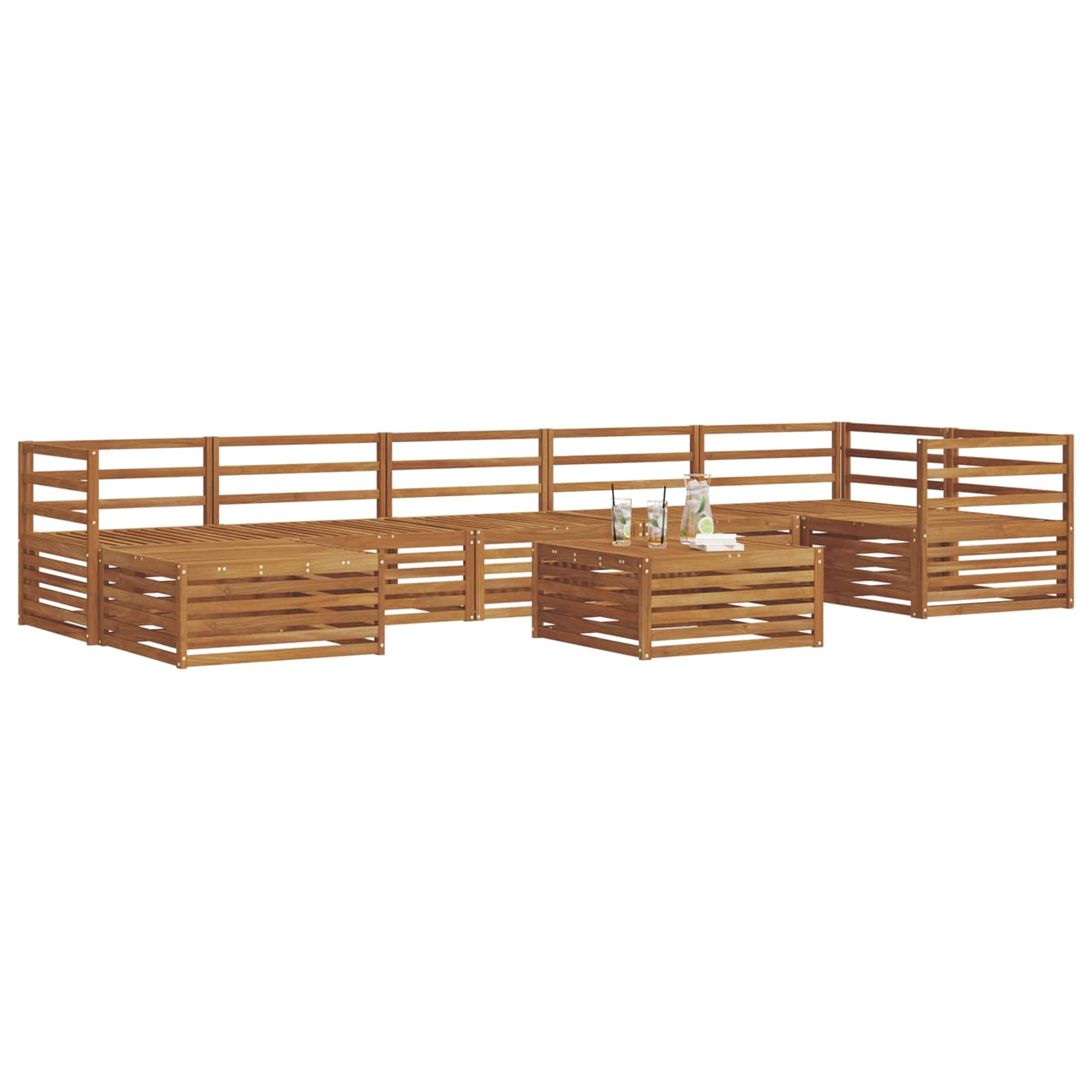 Set vanjskih sofa 8 pcs Prirodna